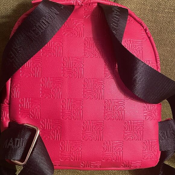 Steve Madden Embossed Pattern Crimson Red Mini Backpack NEW WITH TAGS Rare main image 5
